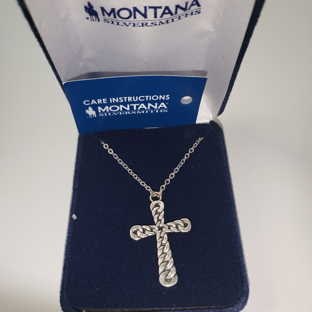 Montana Silversmiths Strongly Linked Cross - Accessories Jewelry Necklace 36$